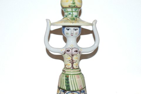 Keramik figur, Hattedame flerfarvet keramik
SOLGT