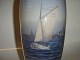 Royal Copenhagen Vase, White Gaff sail Vessel with Kronborg on starboard
