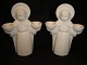 Aluminia-Royale Copehagen Figurines of White Angels to 2 candle