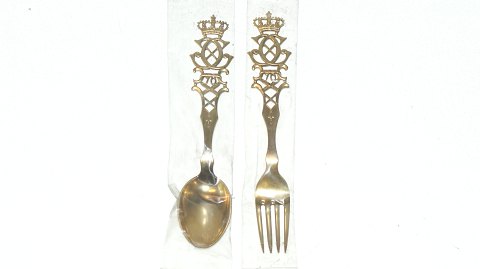 Commemorative Spoon and Fork A. Michelsen, Silver 1940