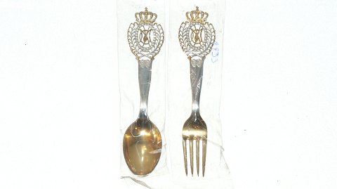 Commemorative Spoon and Fork A. Michelsen, Silver 1933