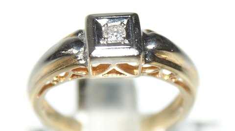 Gold ring with Brilliant 14 Carat
