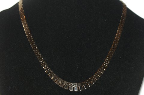 Brick Necklace with 5 rows, 14 karat gold