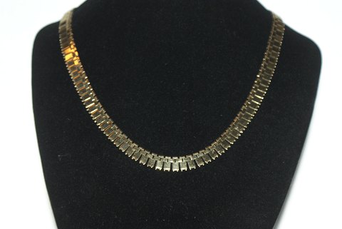Unique Brick Necklace, 14 karat gold