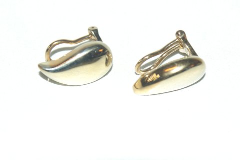 Elegant earrings with clips in 8 carat gold