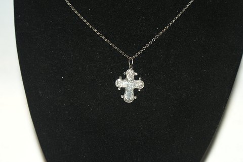Elegant Sølv halskæde med Dagmar kors