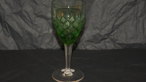 White wine glass Green # Antique glass from Holmegaard