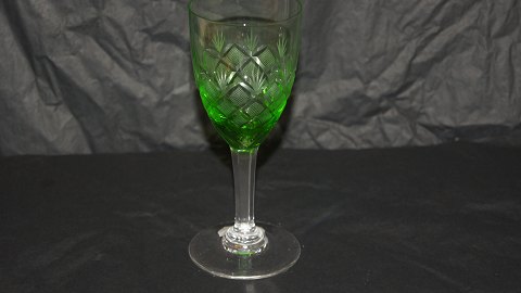 White wine glass Green # Antique glass from Holmegaard
SOLD