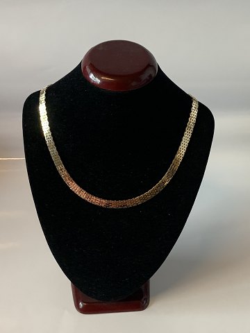 Brick Necklace 7 rk in 14 carat Gold
Stamped 585 GIFA
Length 46 cm