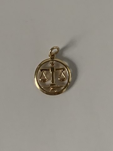 Pendant Libra Zodiac in 14 carat Gold
Stamped 585
Height 22.22 mm