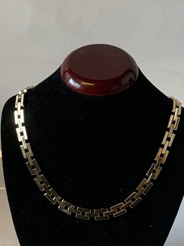 Block Necklace 3 Rk in 14 carat Gold
Stamped 585 Jøs
Thickness 2.67 mm approx
Length 45 cm cm