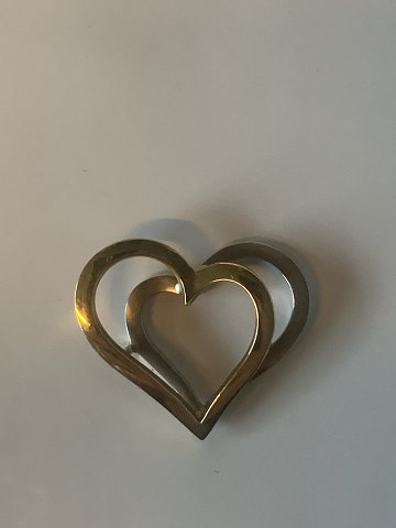 Heart Pendant/Charms with brilliant in 14 carat gold
Stamped 585
Height 24.02 mm