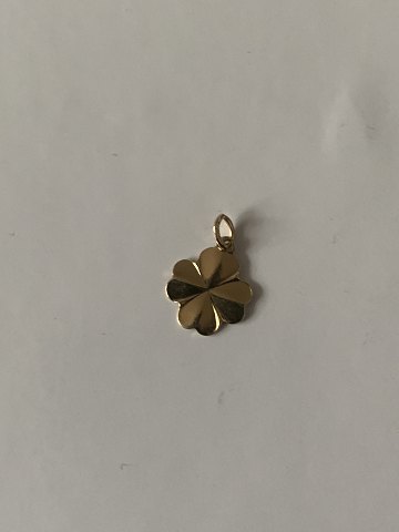 Four-leaf clover in 14 carat gold
Stamped 585
Measures 11.31 mm approx
With the awl 16.00 mm approx
Thickness 0.55 mm