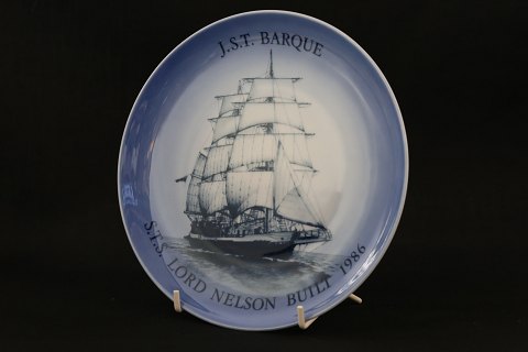 Ship plate Bing & Grøndal No. 9, the ship J.S.T. Barque, from 1987