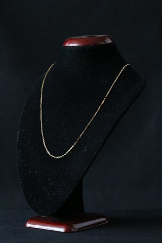 Anchor facet gold chain in 14 carat gold, with lobster clasp. The chain is 47 
cm. long.