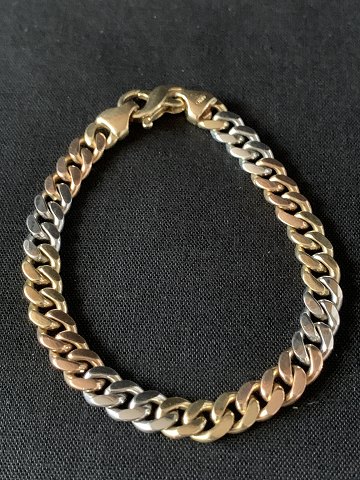 Panzer gold bracelet in 14 carats in 3-colour gold, stamped 585 Lund