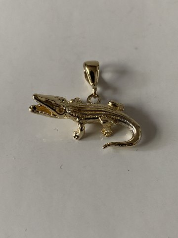 Alligator Vedhæng/Charms i 14 karat guld.