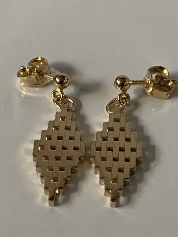 Brick, Earrings with plugs 14K Gold