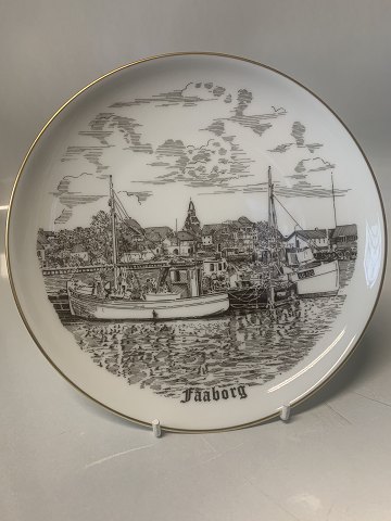 Plate with motif of Faaborg, harbor from B&G.