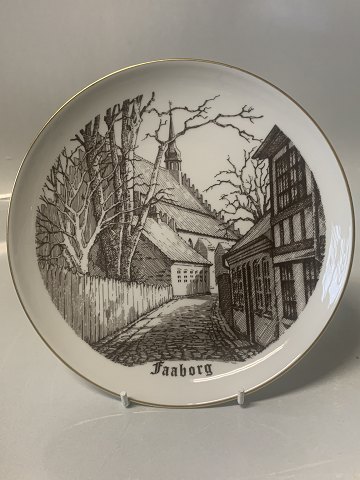 Plate with motif of Faaborg, Hospitalstræde from B&G.