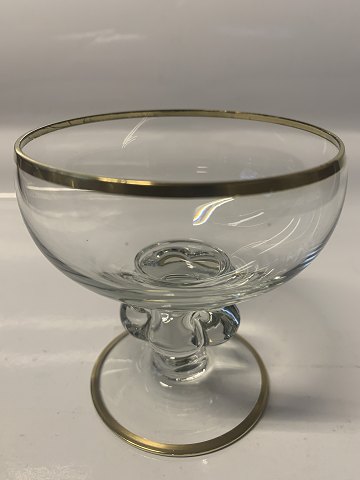 Champagneskål Gisselfeld Glas fra Holmegård glasværk. 
Højde 9,6 cm.