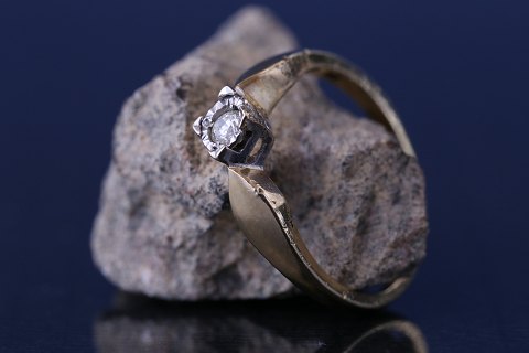 Guld Dame ringe med Diamanter