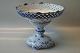 RC Blue Fluted Full Lace, Fruit bowl on foot