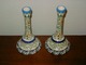 Two Aluminia Candle Light Holders decorated with birds
