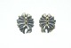 Georg Jensen ear clips sterling with 18 carat Gold