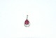 Elegant pendant With red stone 9 carat gold