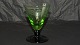 White wine glass Green # Holmegård With Black foot and grape vine