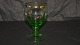 Wine glass Green with Gold edge