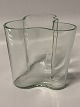 Alvar Aalto vase, transparent hand-blown glass. 
Measures: 9.8x11 cm.