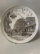 Plate with motif of Faaborg, The old farm from B&G.