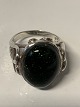 Signet Ring i sterlingsølv med grøn sten.
Størrelse. 63.