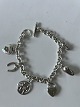 Rund Anker Armbånd med charms i sterlingsølvLængde 18,5 cm