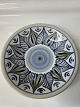 L. Hjorth Dish in Blue shades, Bornholm pottery.Diameter 26.5 cm.