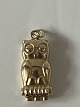 Ugle Vedhæng / Charms i 14 karat guldStemplet 585Højde 2,4 cm