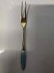 Frigast Sterling Sølv/Emalje Pålægsgaffel ForgyldtLængde 9,9 cm.