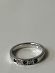 Alliancering diamanter & safir 14kt hvidguldStørrelse 50,5