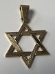 Davidstjerne vedhæng i 14 Kt. guld.Højde 3,3 cm.