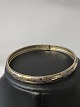 Armring Forgyldt tofarvet Sterling Sølv Måler indvendig 6,0 cm