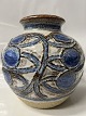 Bornholmsk keramik, Søholm, kugle vase.Højde 21 cm.