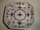 Blue Fluted Plain, 
Square Dish, before 1923