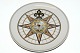 Royal Copenhagen Compass Platte, Gossip compass around: 1750 
Sold