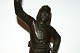 Stor Bronze figur af Brandmand med fakkel